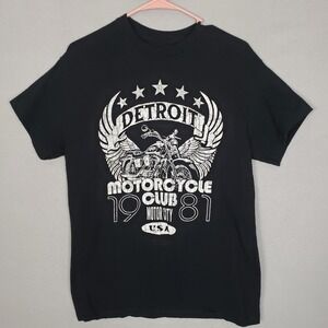 Kid Dangerous Detroit Motorcycle‎ Club Tee Shirt Black Bikercore Grunge Size M